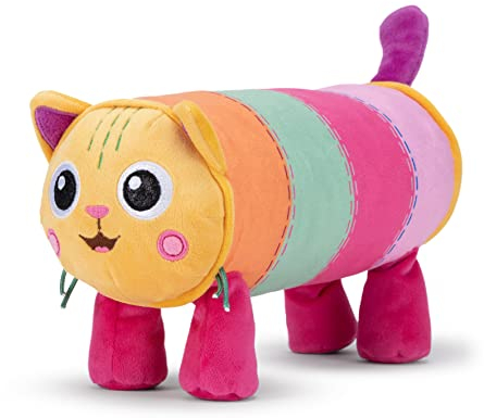Schmidt Spiele 42791 Gabbys Dollhouse Pillow Cat, Plüschfigur 25 cm [Exklusiv bei Amazon], Weiß