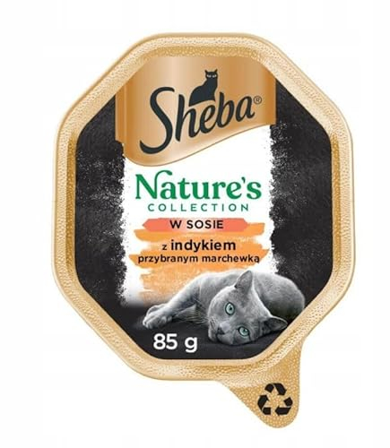 Sheba Nature`s Collection in Sauce - Feinstes Katzennassfutter in der Schale mit Truthahn und Karotten - 22 x 85g