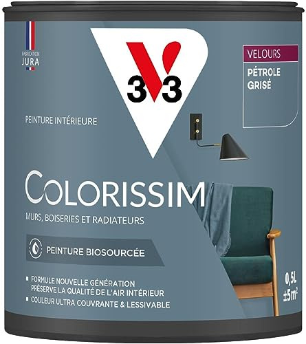 V33 Peinture multi-supports Colorissim® Pétrole grisé Velours 0,5L