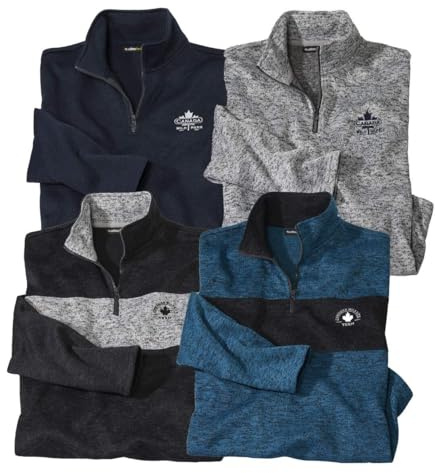 ATLAS FOR MEN - Lot de 4 Sweats Molleton - L