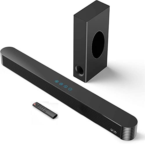 DLOETT-Altavoz Bluetooth de 120W, Sistema de TV para el hogar, Barra de Sonido estéreo 3D, Altavoz Envolvente, Subwoofer con Control Remoto