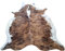 Aunique Hides Brindle Tricolor Kuhfell-Teppich – authentischer Kuh-Teppich – zeitlose Eleganz für Ihr Wohnzimmer, Schlafzimmer, Esszimmer usw. (1,8 m x 1,5–1,8 m)
