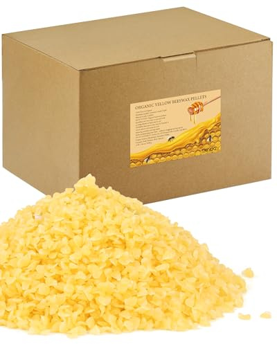 TRINIDa Beeswax Pellets 5.5kg, Yellow Bees Wax for DIY Candles, Beeswax for Candle Making, Skin, Body, Face, and Hair Care, Lotions, DIY Creams, Lip Balm and Soap Making Supplies
