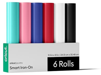 Cricut Smart Iron-on - Sampler - 9.5 in x 12 in (6) | HTV Heat Transfer Vinyl - Matless cutting for long cuts