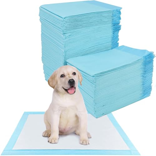 YAMAIDUO 100 Pezzi Tappetini Igienici per Cani, 33 x 45cm Traverse Cani, 5 Strati Tappetini Assorbenti per Cani, Tappetini Cane Superficie ad Asciugatura Rapida