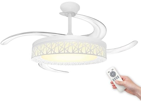 LED ATOMANT 4x Ventilador LED 4 Aspas Retractiles Ø109cm 72W CCT Regulable