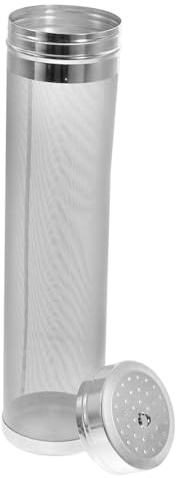HOLIDYOYO Filtro per Birra in Acciaio Inossidabile 7x29 Cm, Tubo Filtrante Portatile per Vinificazione e Infusione Luppolo, Colino Resistente per Birrificazione Casalinga e Preparazione tè