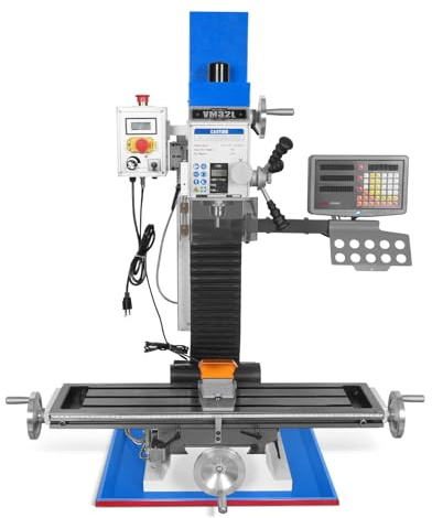 Mechmaxx 8-1/4x33''Benchtop Mill Drill Machine with DRO, Variable Speed, Brushless Motor, R8 Spindle, 2 HP, 110V, Compact Milling Drilling Tool for Garage Shop, DIY Metalworking without Stand, VM32LD