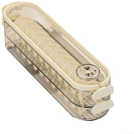 Garde les choses organisées, boîte à raviolis empilable, conçue pour s'adapter parfaitement à n'importe quelle configuration standard de réfrigérateur (2 couches transparentes)