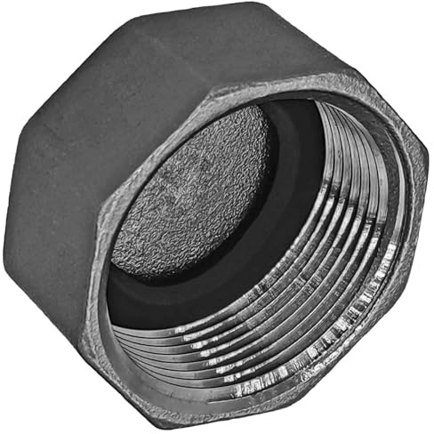 MegaHaustechnik Kappe mit Dichtung, 1 1/2“ IG, Gewindefitting Edelstahl V4A