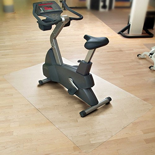 Floordirekt SPORT Floor Mat Gripper Mat – Non Slip Exercise Bike Ergometer, Cross Trainer & Exercise Equipment – 7 Sizes, transparent, 120 x 150 cm