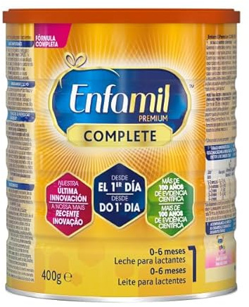 Enfamil Premium Complete 1 - Leche Infantil para Lactantes de 0 a 6 Meses de Edad, Fórmula Para Bebés Recién Nacidos, 400 gr