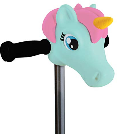 Scootaheadz Accessoire pour Guidon de vélo pour Enfant Tête de Licorne, Jeunesse, Mixte, Menthe (Menta), Taille Unique