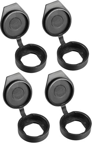 sourcing map 4pcs Hartplastik Staubschutz wasserdichte Kappen schwarz passend für 22mm Dia Cam Lock