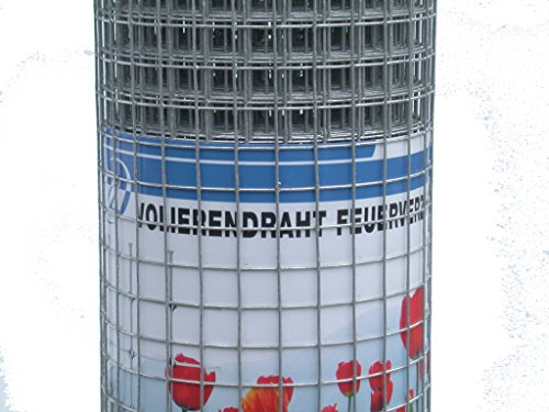 Volierendraht feuerverzinkt Drahtgitter Drahtgeflecht Zaun Maschendrahtzaun Höhe 50 cm Länge 10 m (Maschenweite 19x19 mm, Länge 10 m, Höhe 50 cm)