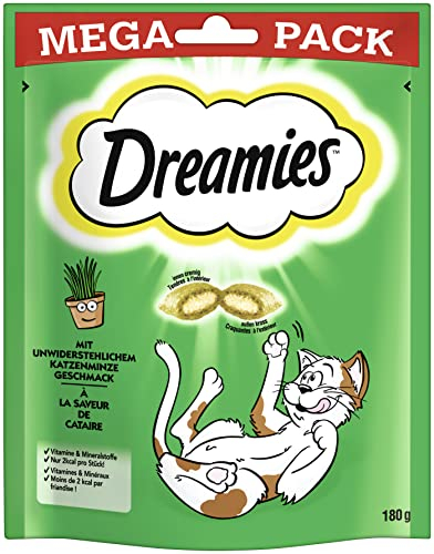 DREAMIES Portionsbeutel Mega Pack mit Katzenminze Geschmack 80g