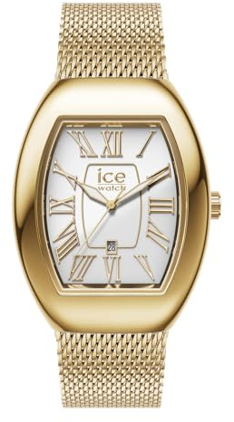 Ice-Watch - ICE boliday Dome Metal mesh White GD - Guldklocka för damer med armband i rostfritt stål - 024487 (Small)