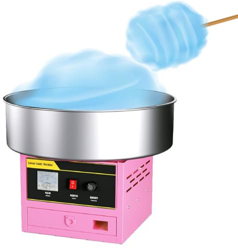 Candy Floss Making Machine, Elektrisk Rostfritt Stål Candy Floss Machine, Sockervaddsmaskin, För Familj, Fest, Park, Julfödelsedag,Pink