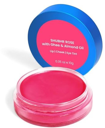 Rosy Pink Lip Tint Balm – 10g | Natural Tint for Dark Lips | With Organic Ghee & Shea Butter | Long-Lasting Hydration & Softness | Natural Lip Moisturizer for Dry & Chapped Lips | Paraben-Free