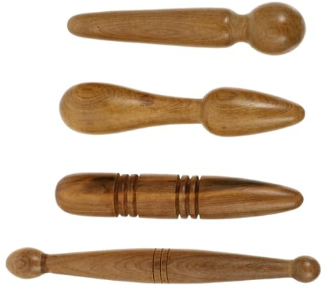 Veemoon 4 piezas Herramienta Masaje Acupresión Masajeador Cabeza Cuello Espalda con Diseño Ergonómico para Relajación y Cuidado Corporal