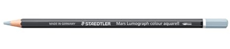 STAEDTLER Lápiz acuarelable Gris frío claro – Lápiz artístico soluble en agua con diseño hexagonal – Mina de 3,6 mm, alta intensidad de color y resistencia a la luz