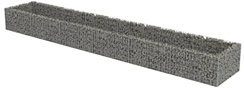 vidaXL Gabione Hochbeet Garten Outdoor Balkon Terrasse Pflanzgefäß Blumenkübel Pflanzbehälter Gartenpflanze Verzinkter Stahl 540 cm