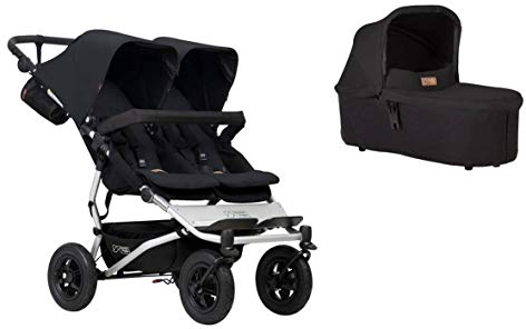 Mountain Buggy duet buggy V3.2 als Doppelsitz-Buggy + 1 Babyschale - schwarz