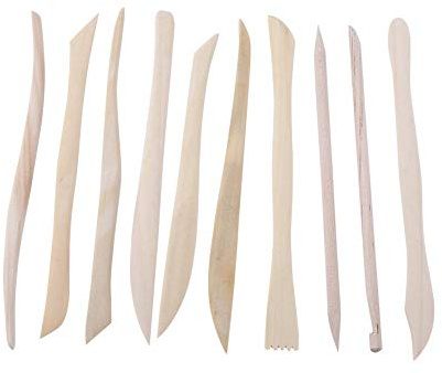 Hztyyier Kit d'Outils de Sculpture en Bois, 10 Pièces Double Extrémité, pour Modelage d'argile, Poterie et Polymère, Construction en Buis