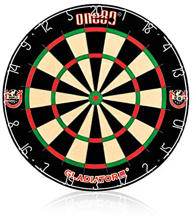 ONE80 Gladiator Dartboard with Top-Grade African Sisal and Sword Edge Staple Free Wire Spider for Maximum Scoring Potential and Less Bounce Outs (Gladiator III)
