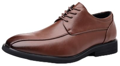 DADAWEN Chaussure Derbys Cuir Homme Ville Habillées Formelles Affaires pour Costume Mariage Marron 46