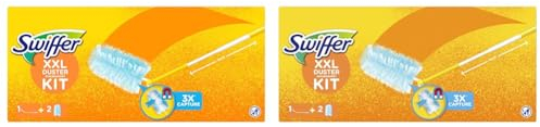 Swiffer Staubmagnet XXL (Handgriff + 2 Tücher) Staubwedel Ideal Gegen Staub, Tierhaare & Allergene (Packung mit 2)