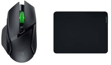 Razer Basilisk V3 X HyperSpeed - Mouse da gioco Wireless personalizzabile & Gigantus V2 Medium - Alfombrilla Suave Gaming para Ratón, óptima rapidez y Control