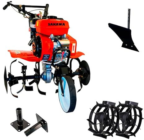 Motoazada A. Eléctrico 7CV 3v + Ruedas Metálicas 400x8 + Mangones + Vertedera