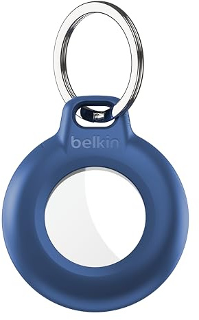 Belkin Apple AirTag Support sécurisé étanche avec Porte-clés, étui Durable et résistant aux Rayures, Accessoire de Protection AirTag Porte-clés pour clés, Animaux de Compagnie, Bagages, Sacs à Dos et