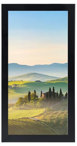 HUKONHEP 5x14 Black Picture Frames, Photos Frame with Plexiglass, Wall Gallery Photo Frames, Horizontal and Vertical for Wall Mounting and Tabletop, Home Office Decoration