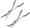 Navaris Long Needle Nose Pliers - Set of 2 - Straight & Bent 45 & Degree Tips - Enhanced Long Reach Wire Cutters - Double Jointed Side Hose Clamp Cutter with Anti-Slip Grip