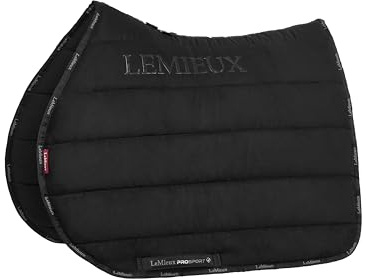 LeMieux GP Work Pad - Fits Under General Purpose and Jumping Saddles - High Wither Profile & Girth Keeper - Black - Small/Medium