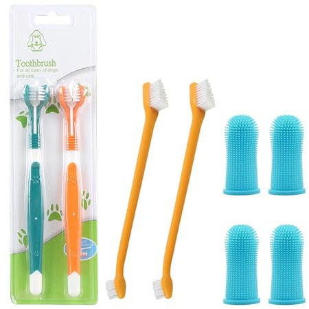 Zahnpasta für Hunde und Katzen, dreifacher Zahnbelagentferner, unser Zahnbürstenreinigungsprodukt für Welpen erleichtert die Zahnreinigung von Hunden mit Hundezahnbürste und Katzenzahnpasta