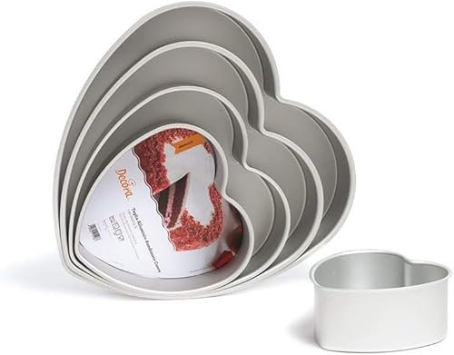 Dream' s Party 1 Teglia stampo Professionale a forma di CUORE - 20xh7,5cm - per torte e dolci - in alluminio anodizzato, senza punti di saldatura. Bordo perfettamente diritto