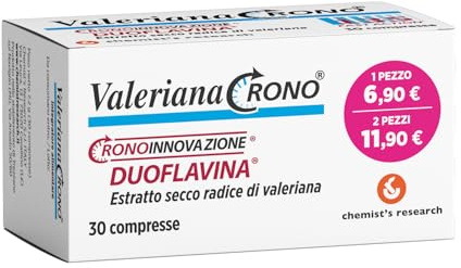 CHEMIST’S RESEARCH VALERIANA CRONO | Integratore a Base di Estratto di Valeriana e Duoflavina | 30 Compresse (2)