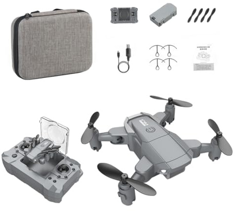 JOINPAYA 1 juego Dron Mini Plegable con Cámara para Fotografía Aérea Cuadricóptero Rc Compacto con Luz LED y para Interior y Exterior