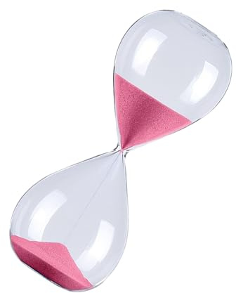 Reloj de arena de cristal con temporizador de arena de 60 minutos para mejorar la concentración en la arena de aprendizaje y relajación