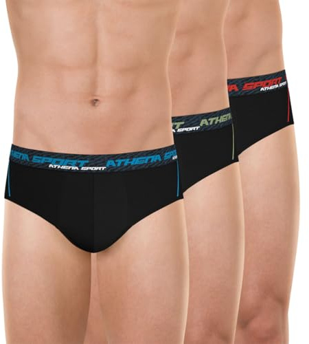 Athena - Lot de 3 Slips Homme Sport Training Dry - Microfibre Ultra Extensible Respirante, Séchage Rapide - Label Oeko-TEX® Standard 100
