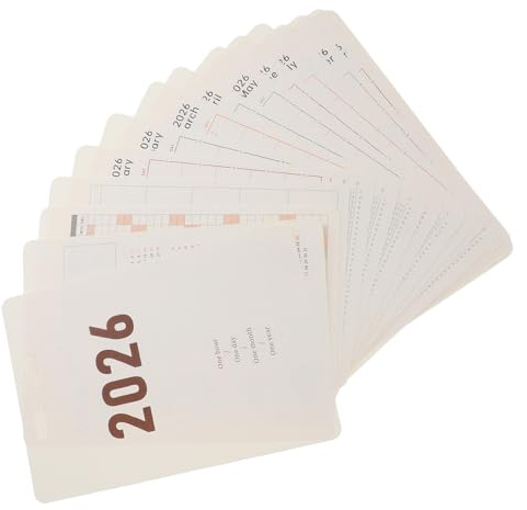 Cabilock Calendrier de Bureau Recharge Journalier pour Agenda Quotidien avec Feuilles Inserts Épaisses Planificateur Esthétique pour Organisation Annuelle Au Bureau et Suivi des Rendez-