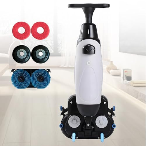 UORDBY Lavadora de Suelos portátil Comercial, Estructura de Limpieza de 360°, fregadora de Suelos con Operador a pie, con riel de Limpieza de 43 cm, Compatible con Suelos de Vinilo, Rubbermaid