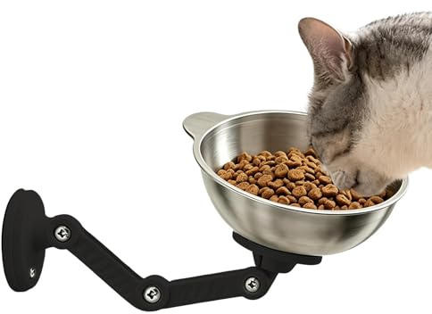 per Cani da Parete | Ciotole In Acciaio Antiscivolo Con Coperchio Magnetico | Stazione Alimentazione Gatti,Per Cuccioli Gatti Cani Uso Domestico Esterno Viaggio