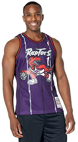 Mitchell & Ness NBA Swingman Jersey Basketball Trikot Toronto Raptors - Tracy McGrady, M, Lila