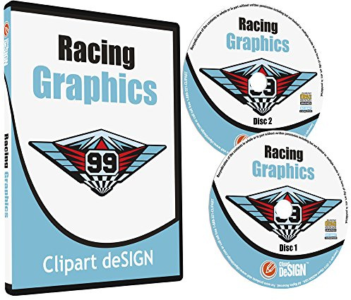 Racing Graphics Clipart-Vinyl Cutter Plotter Race Bil Bilder-Vektor Clip Art CD