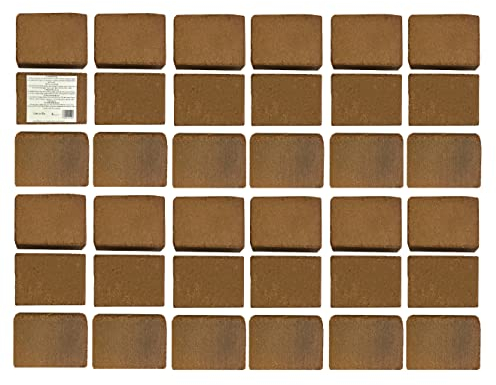 Brique de Fibres de Coco pressé 36 x 8 (288) litres, env. 650 g, terreau sans Tourbe, 100% Pure, Brique d'humus