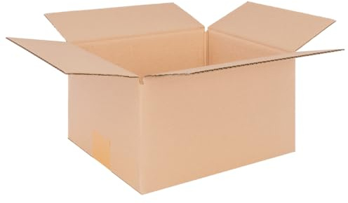 verpacking Hopfällbara kartonger 250 x 200 x 140 mm variabel höjd KK 26 Brun [Storlek och antal valbart] 1-lager medelstora kartonger 100 st